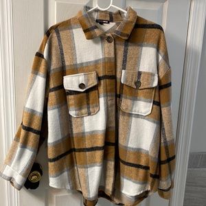 FASHION NOVA BROWN PLAID JACKET